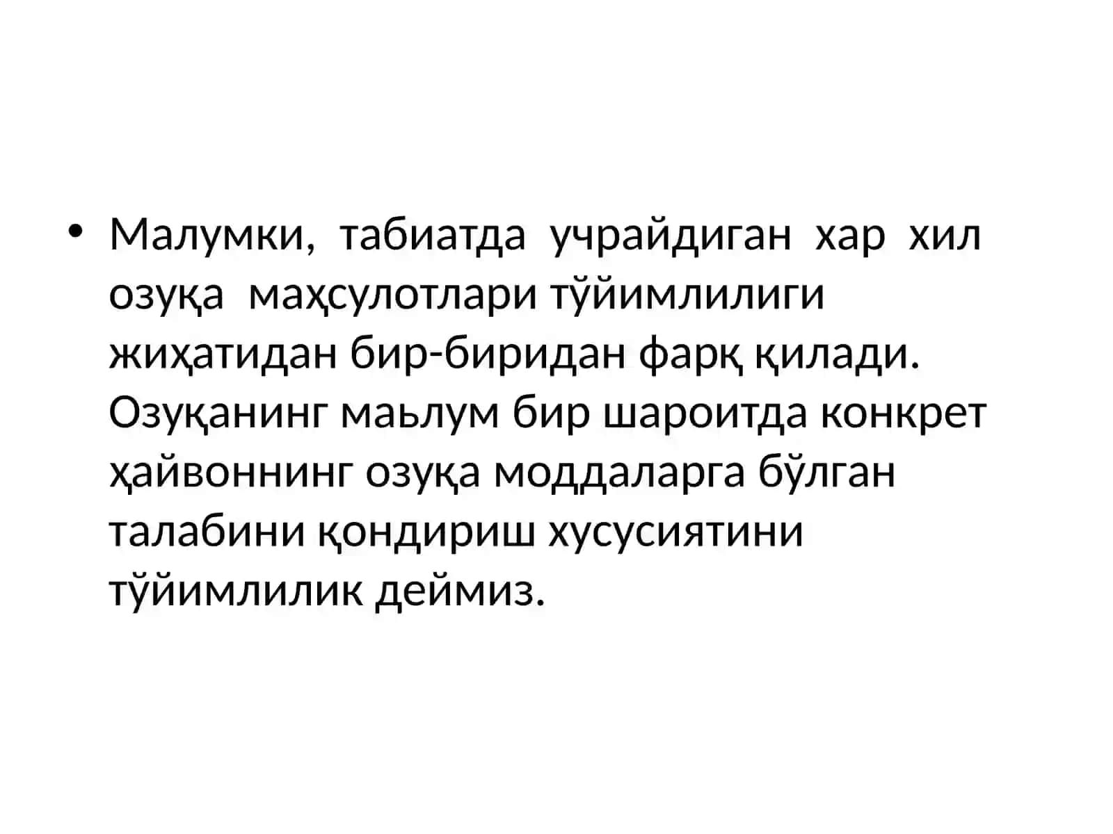 Omixta yemni tarkibini to‘yimliligini o‘rganish 2