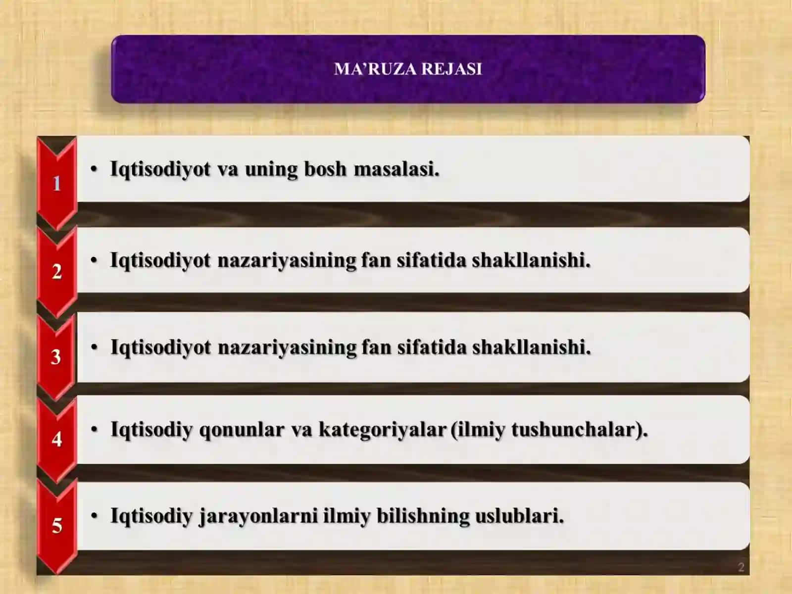 IQTISODIYOT NAZARIYASI FANINING PREDMETI VA BILISH USLUBLARI 2