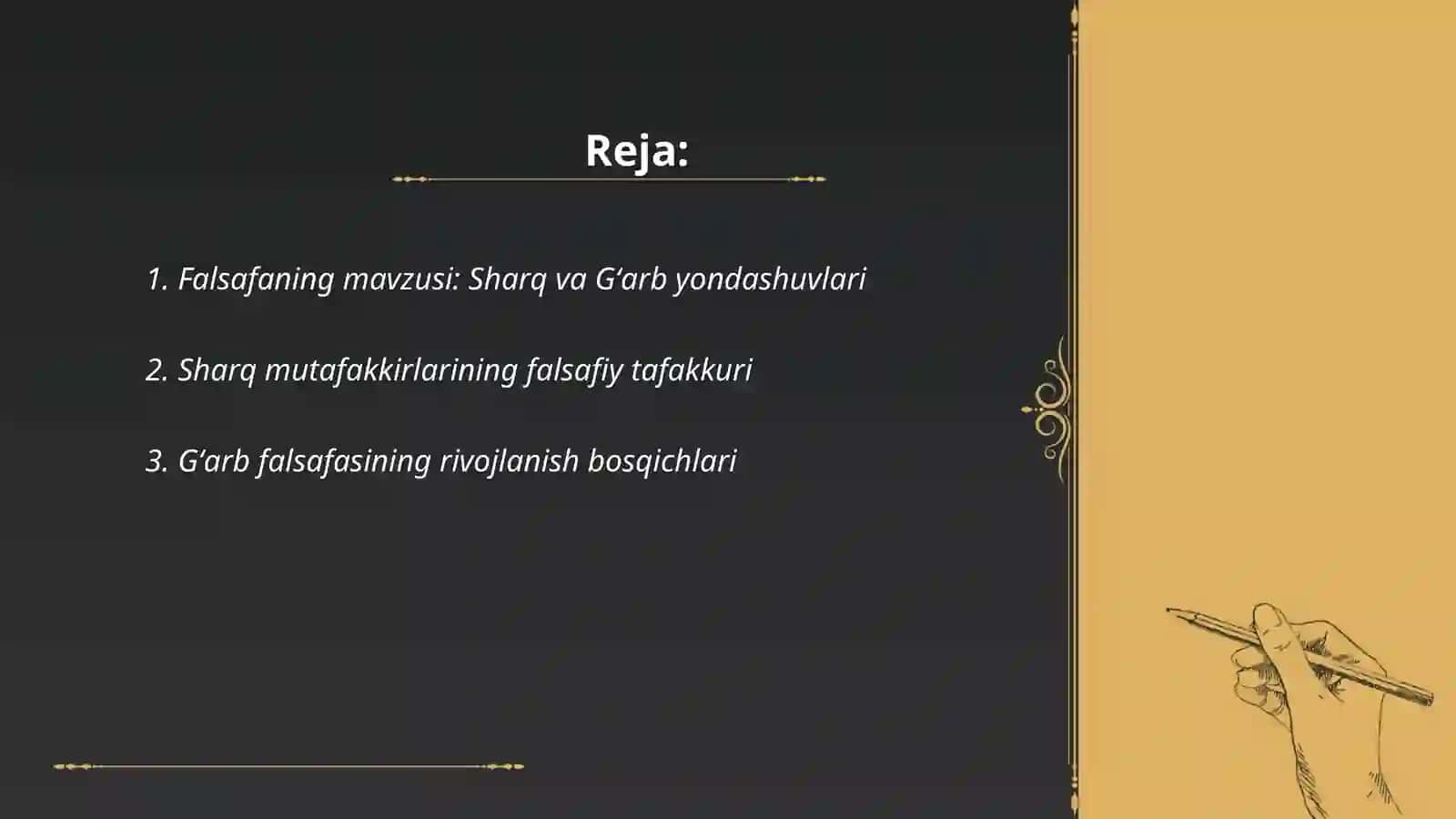 Falsafaning mohiyatiga oid Sharq va Gʻarb mutafakkirlari tariflarini tasniflash 2