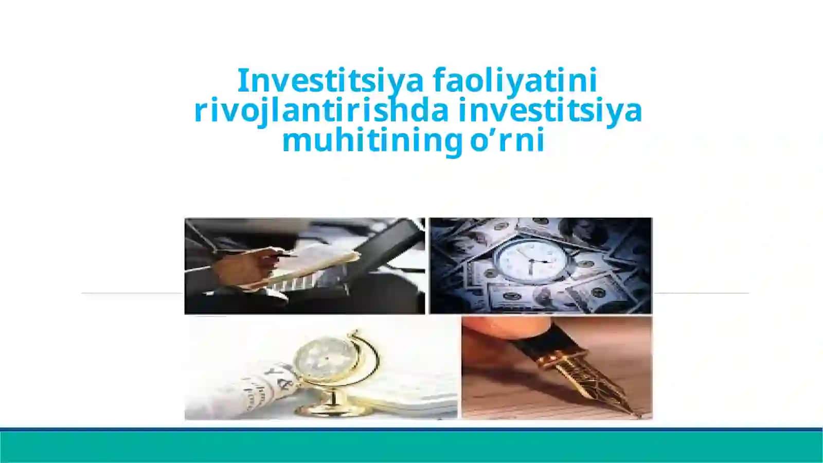 Investitsiya muhitini shakllantirishda huquqiy-me’yoriy tizim 2