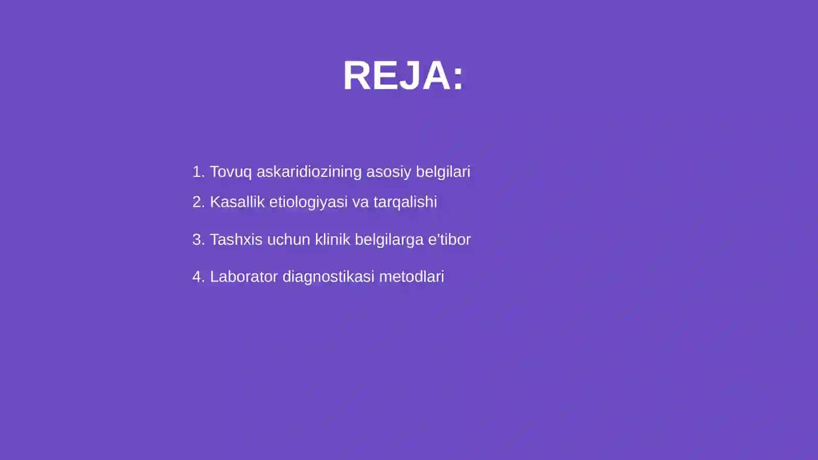 Tovuq askaridiozi kasalliklari diagnostikasi 2