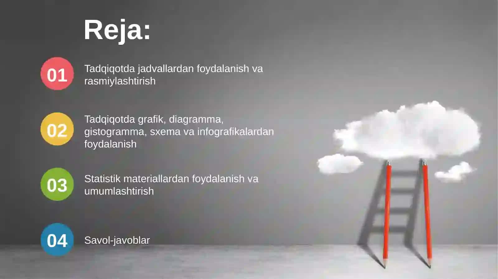 Statistik materiallar, tahliliy va ishchi jadvallarni rasmiylashtirish 2