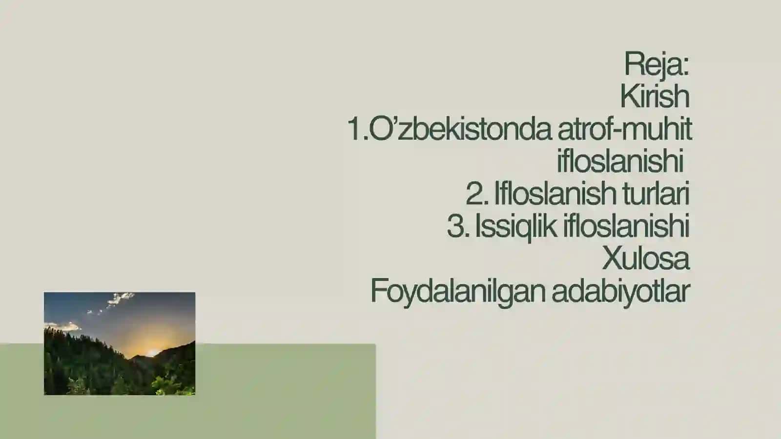 Atrof-muhit ifloslanishi va uning turlari 2