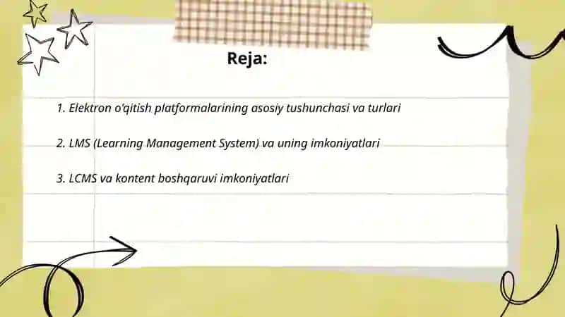 Elektron o'qitish platformalari va ularning imkoniyat lari 2