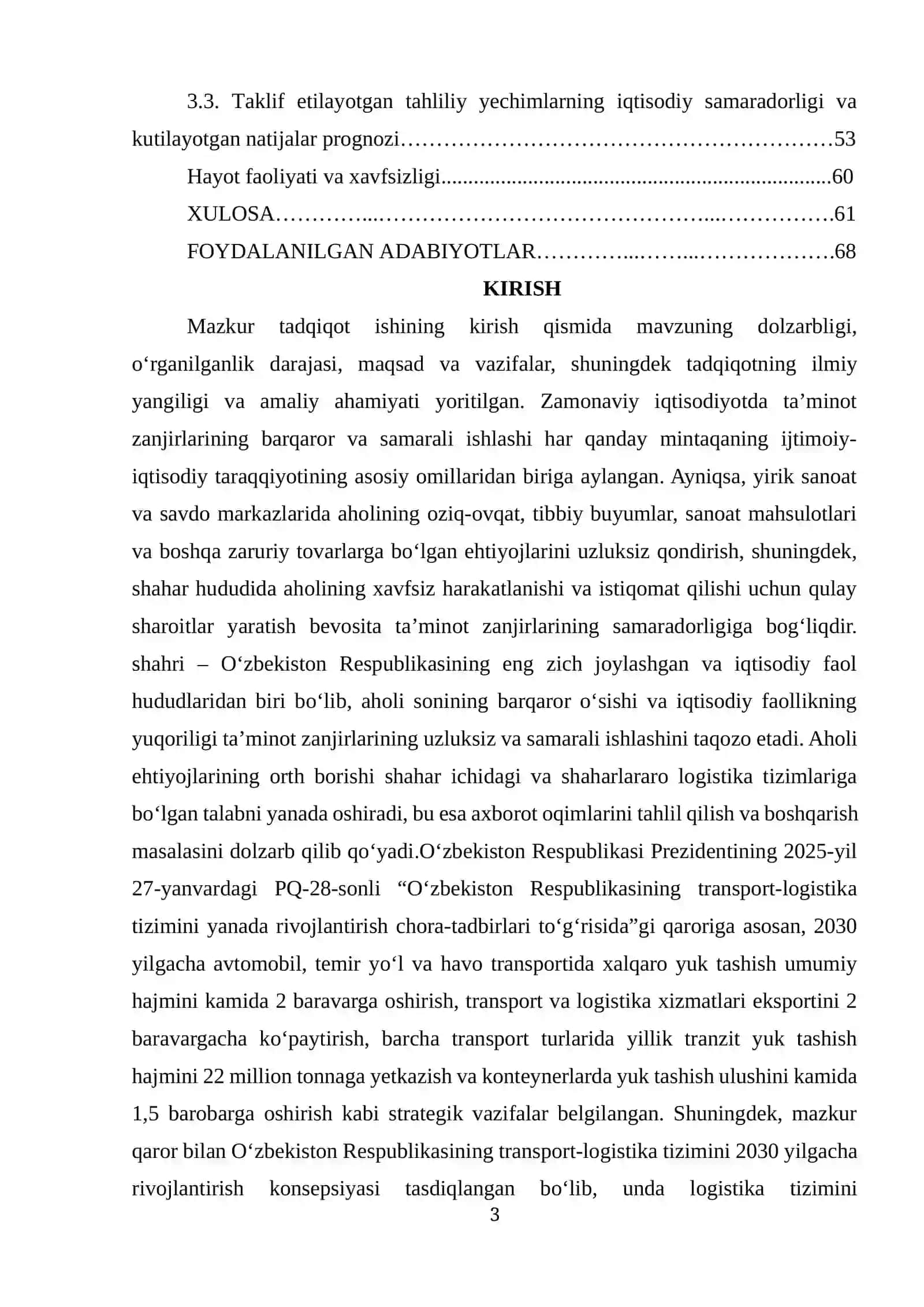 Farg‘ona shahrida ta‘minot zanjirlarini axborot oqimini tahliliy yechimlari 2