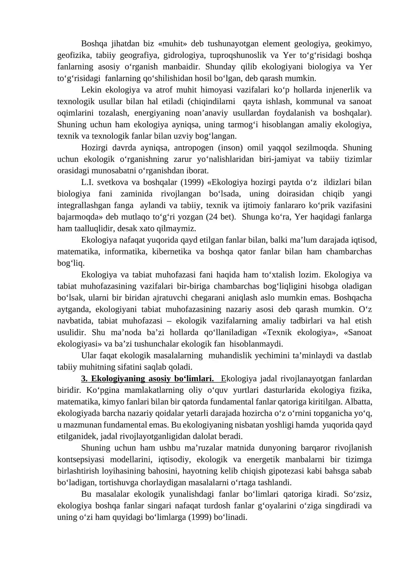 EKOLOGIYA FANI, UNING MAQSAD VA VAZIFALARI 2