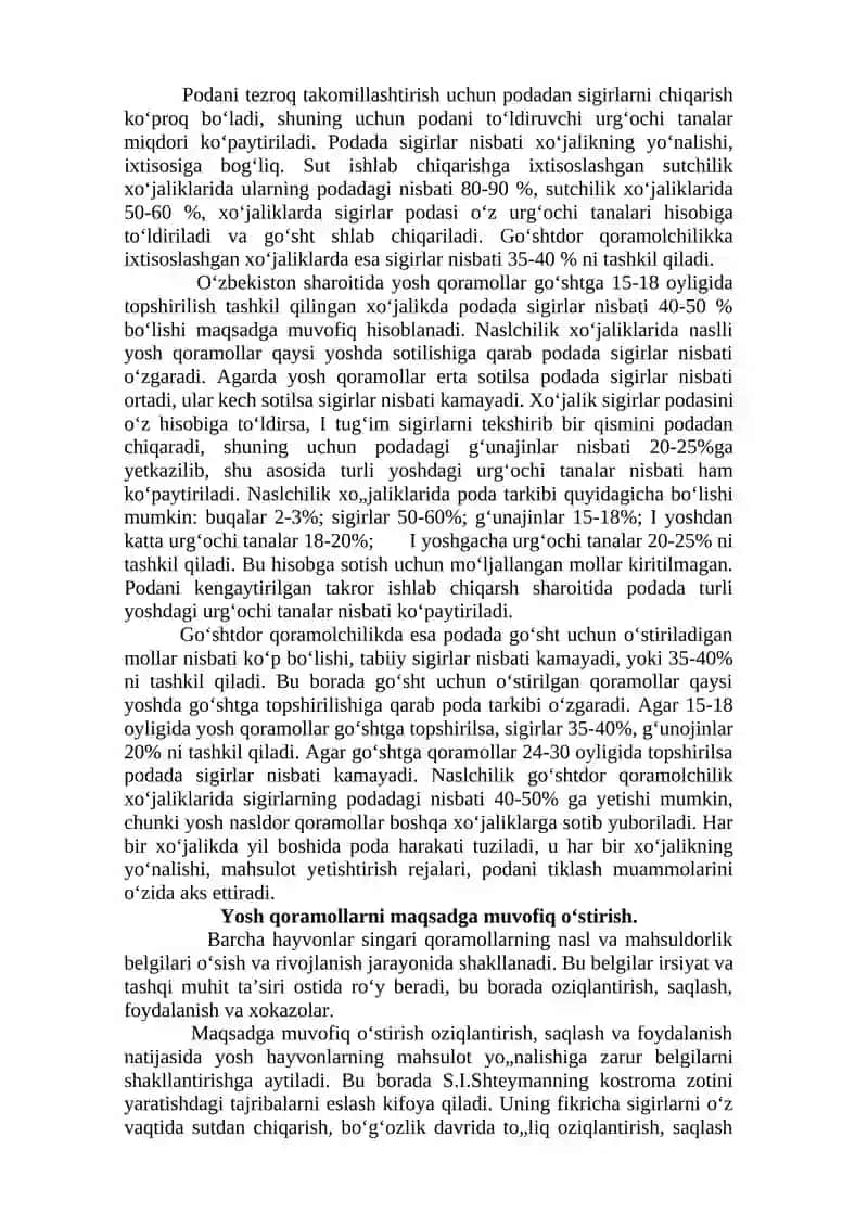 SIGIRLARNI TURLI USULLARDA ASRAB BOQISH TEXNOLOGIYASI 2