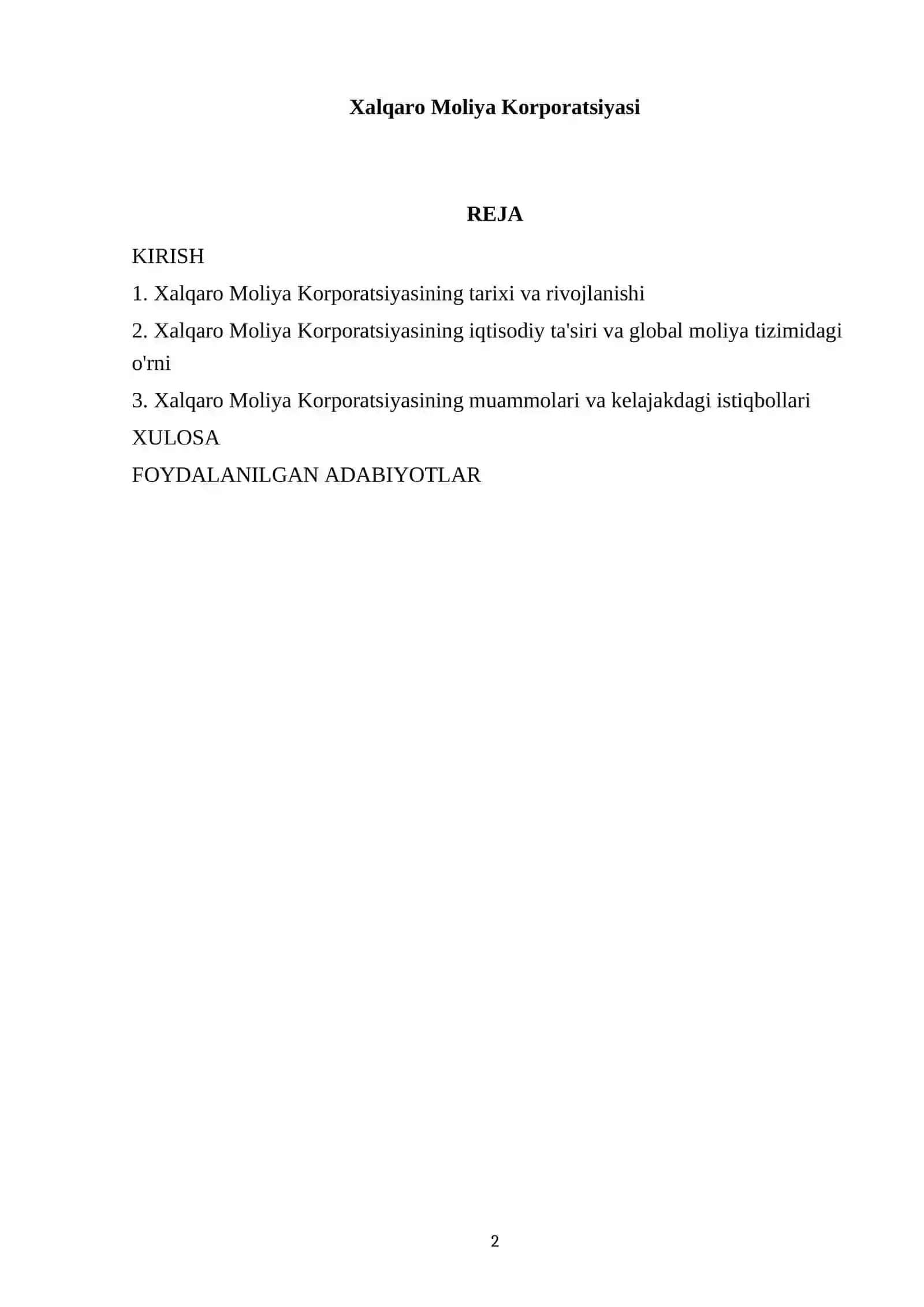 Xalqaro Moliya Korporatsiyasi 2