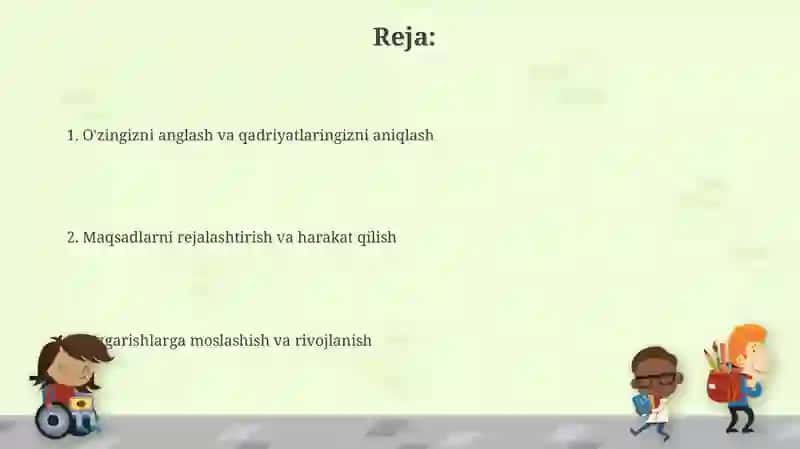 O'z-o'zini anglash va qadriyatlarni aniqlash 2