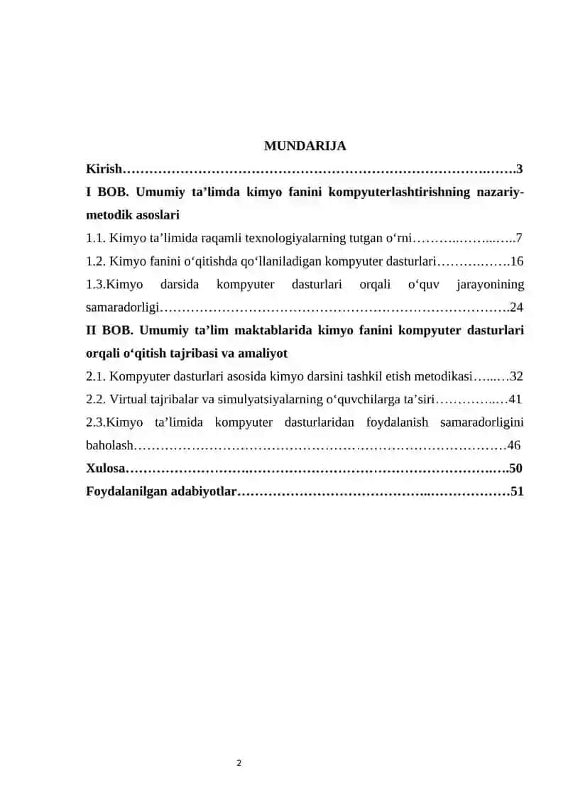 Umumiy ta’limda kimyo fanini kompyuter dasturlarida o‘rganishning ahamiyati 2