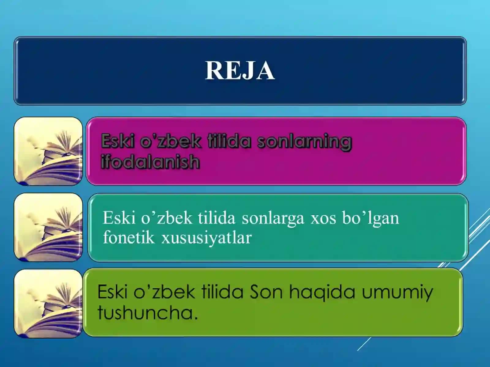 Eski o’zbek tilida sonlarning ifodalanish usullari va shakllari 2