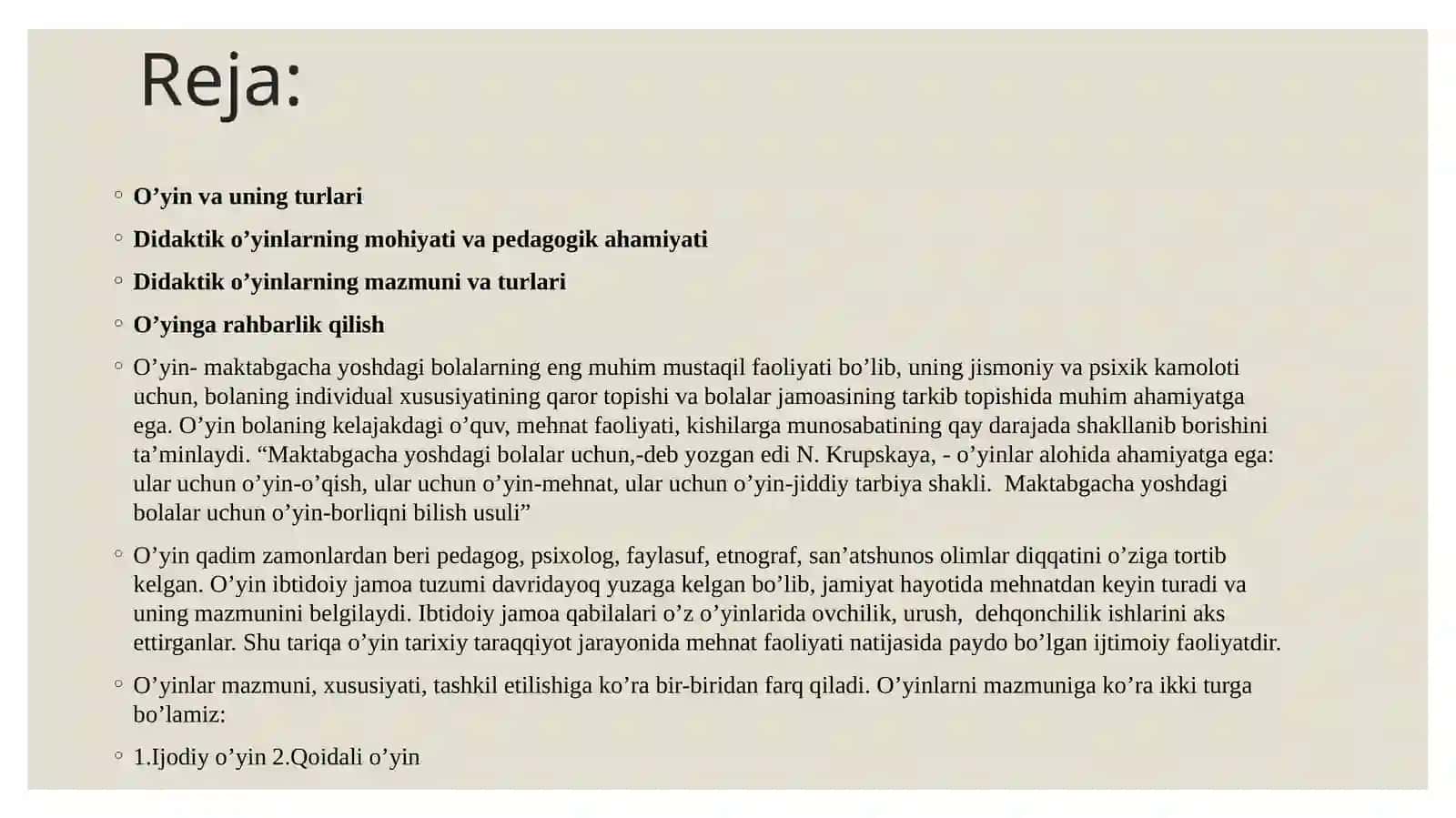 O‘yin- bolalar faoliyatining asosiy turi 2
