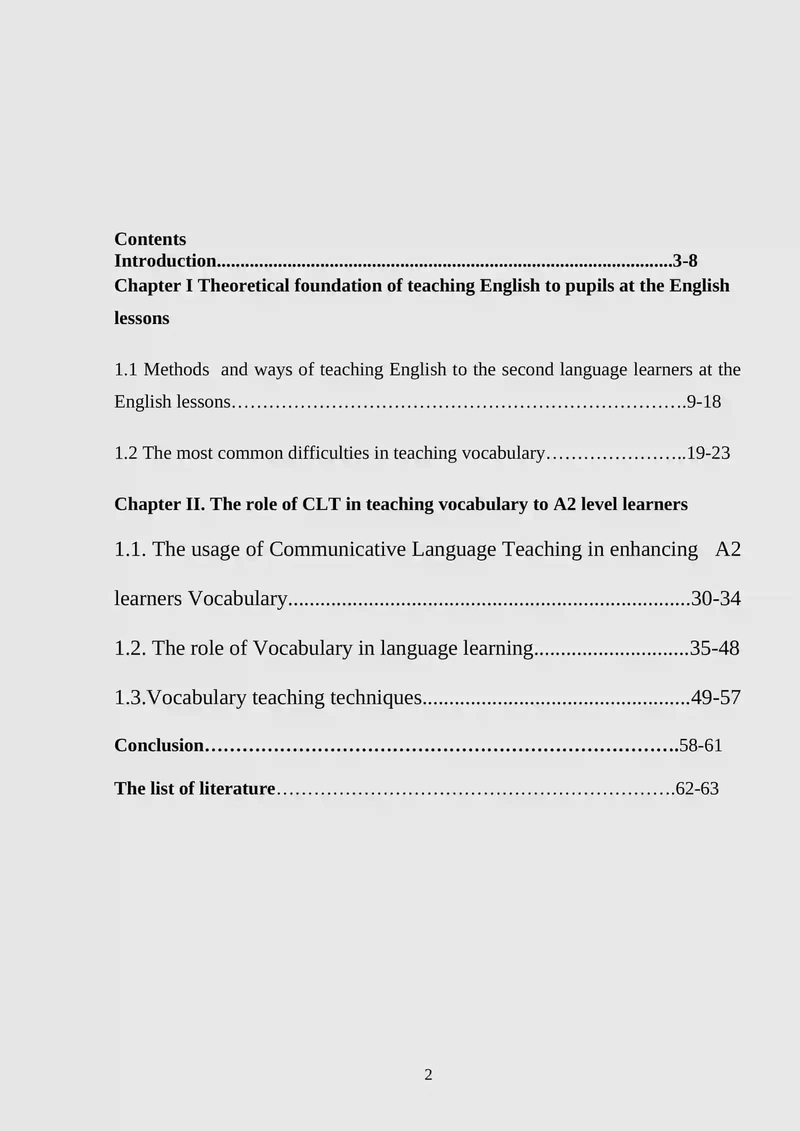 “DEVELOPMENT OF CREATIVE ABILITIES IN TEACHING ENGLISH” MAVZUSIDAGI KURS ISHI 2