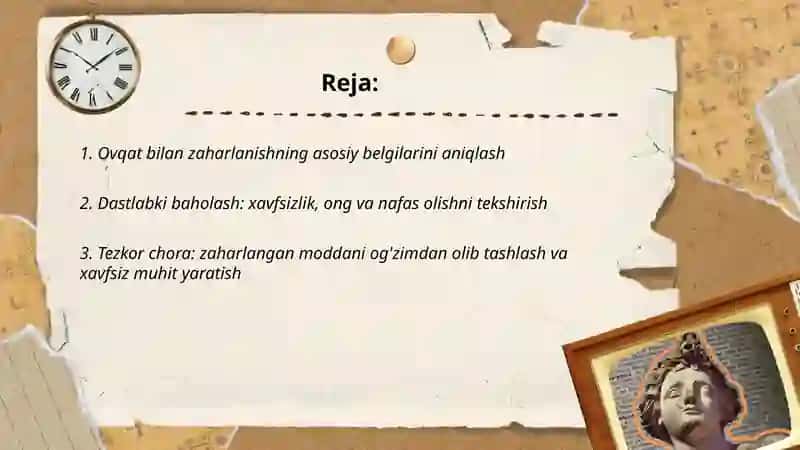 Ovqat bilan zaharlanishda birinchi yordam 2