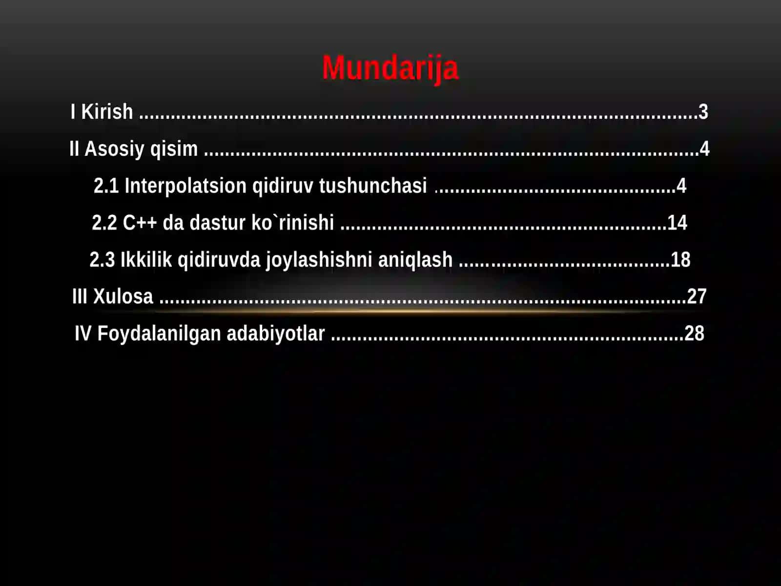 “INTERPOLATSION QIDIRUV ” 2