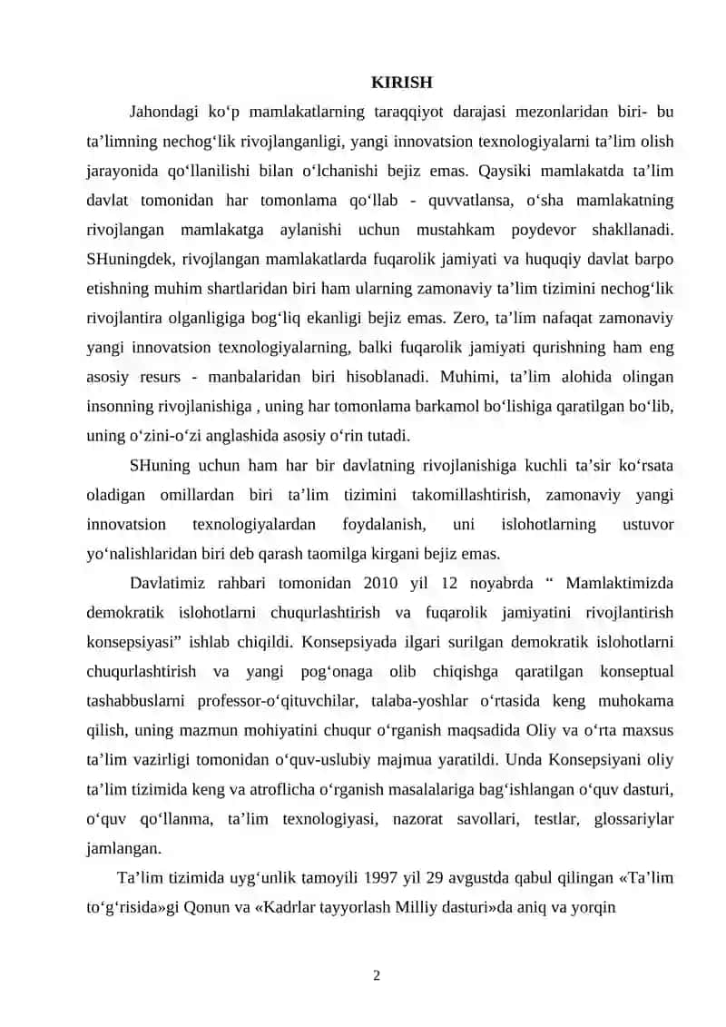 Informatika fanida "Sanoq sistemalari" mavzusini o'qitish metodikasi 2