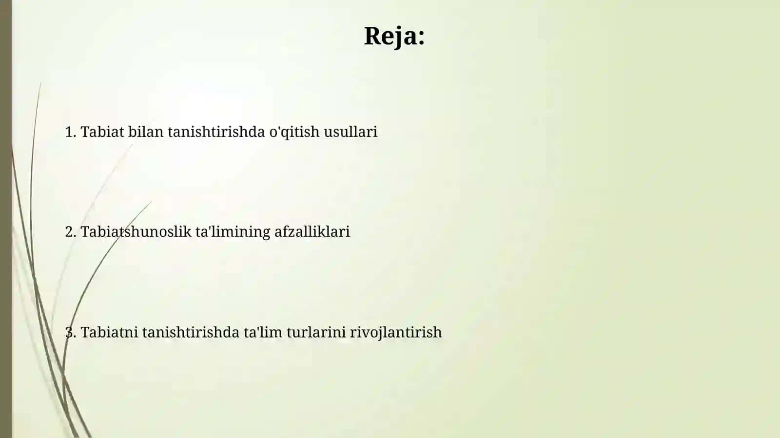 Tabiat bilan tanishtirishda tarbiya turlarini rivojlantirish 2