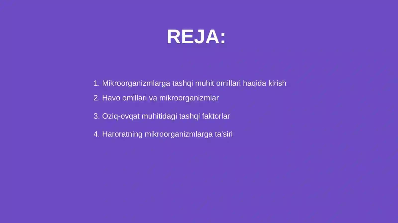 Mikroorganizmlarga tashqi muhit omillarining tasiri 2