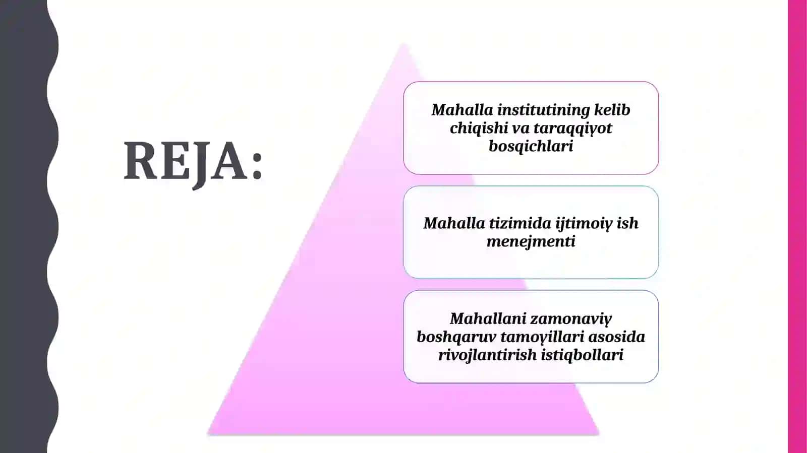 Mahalla - Oʻzbekiston shoʻroiti da ijtimoiyish manejmentini amalga oshiruvchi institut sifatida 2