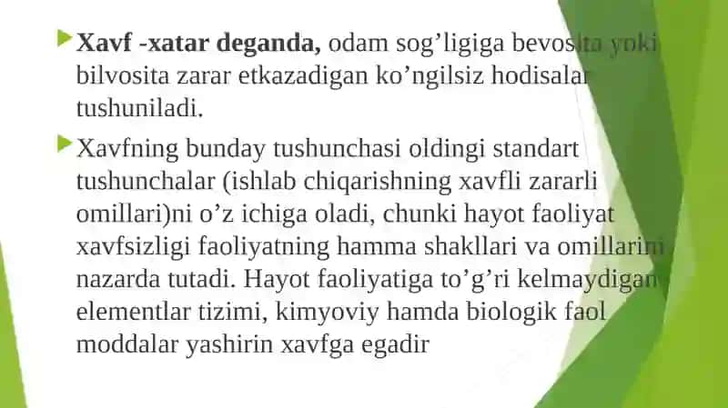 Xavflar va Tavakkal Nazariyasi 2