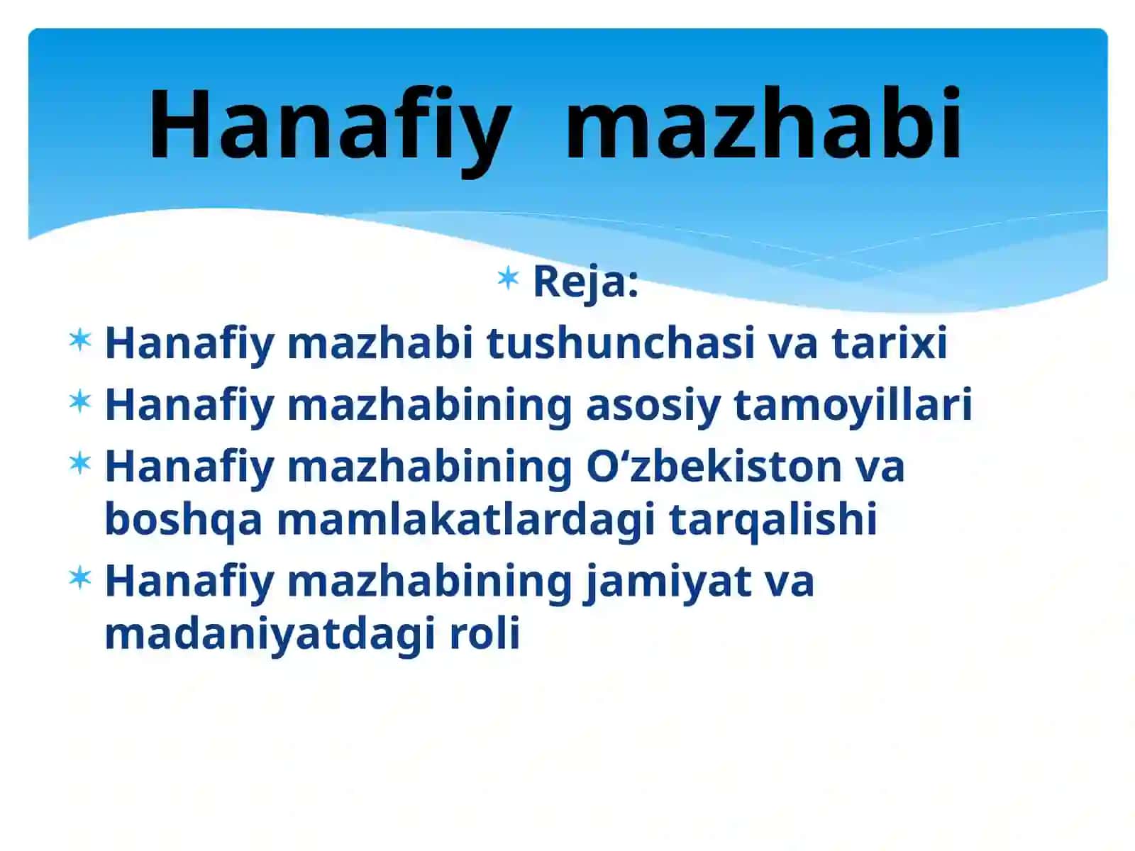 Hanafiy  mazhabi 2