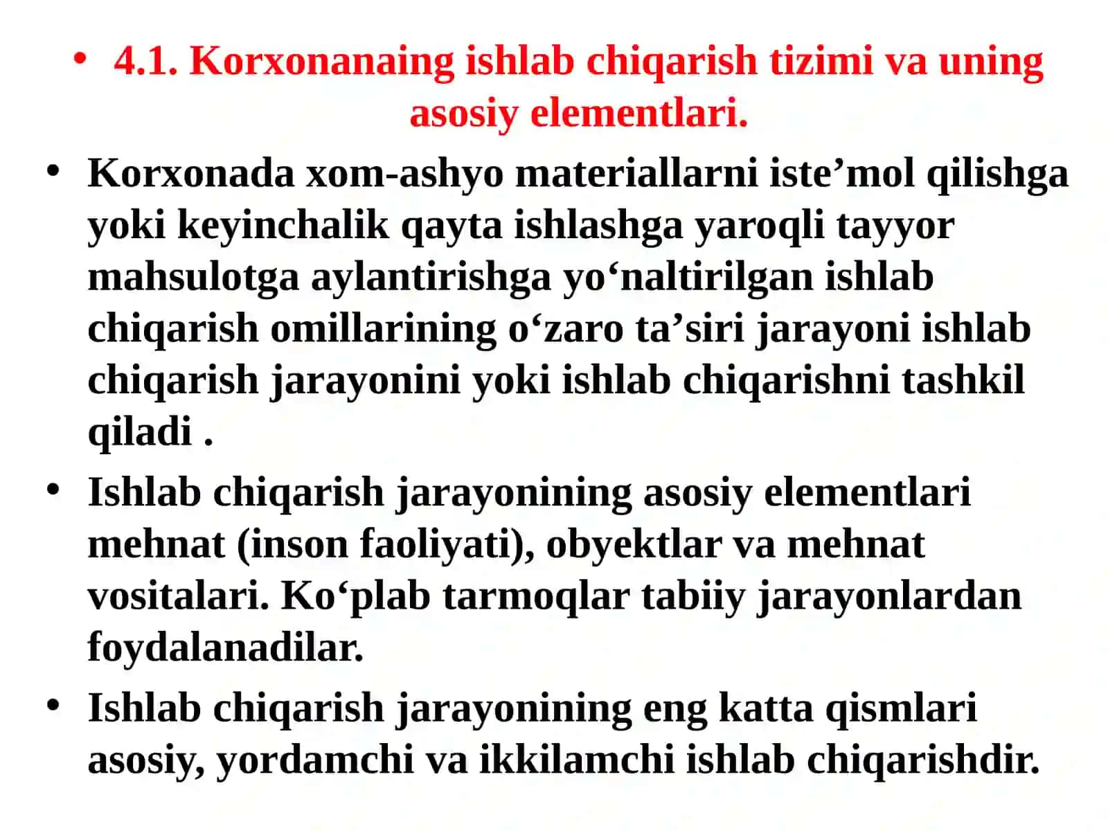 Ishlab chiqarish jarayoni 2