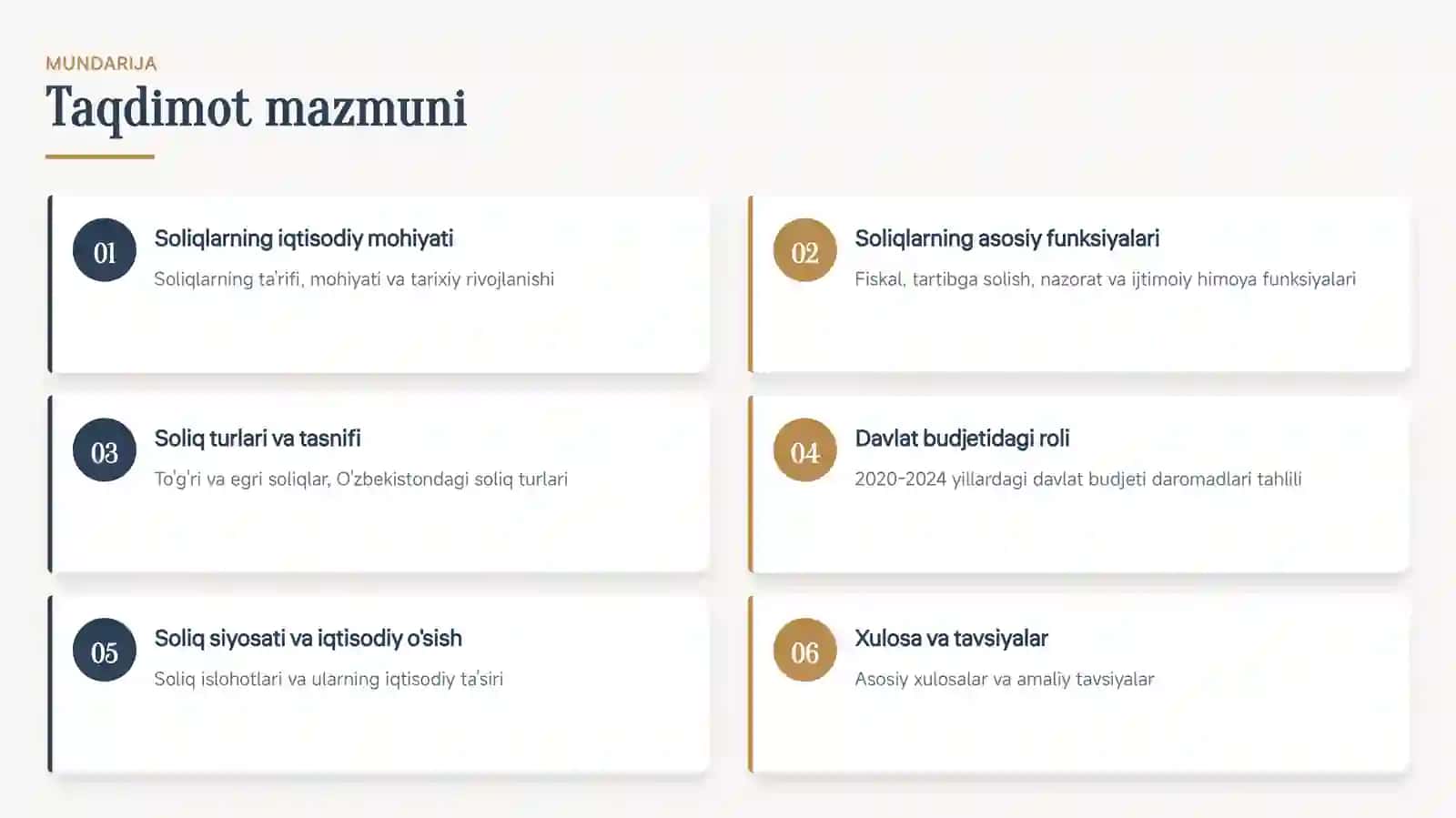 MAMLAKAT IQTISODIYOTIDA SOLIQLARNING O'RNI 2