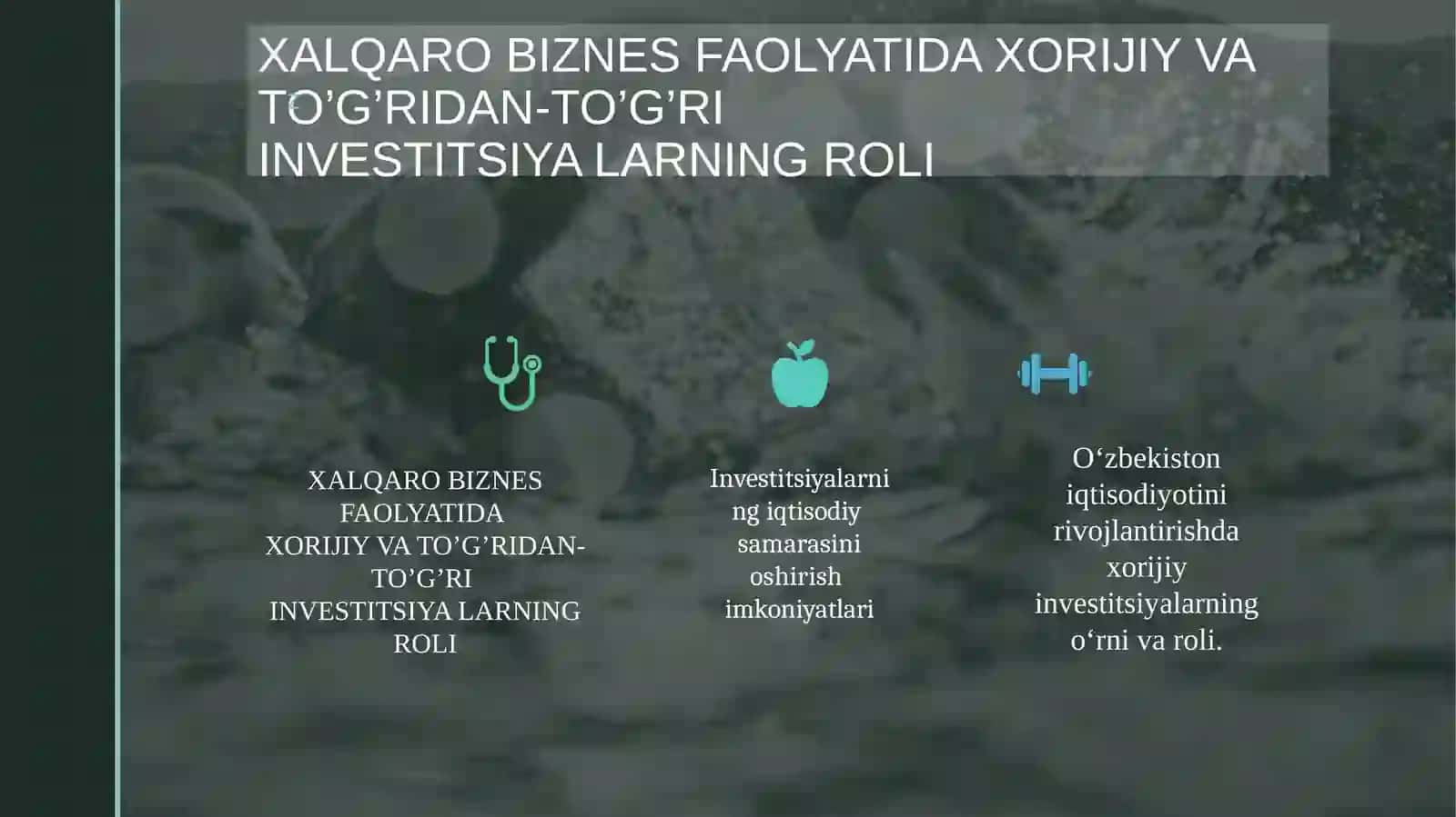 Xorijiy Vato'g'ri Investitsiyalari 2