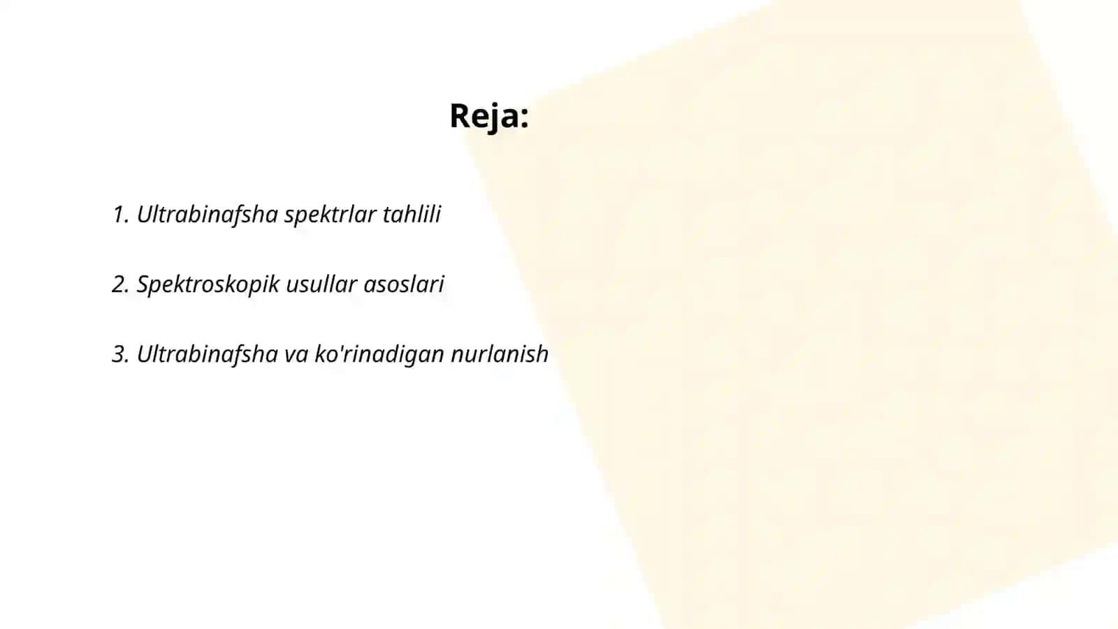 Ultrabinafsha spektroskopiyasi 2