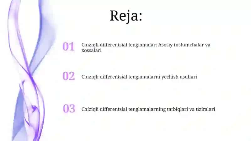 Chiziqli differensial tenglamalar 2