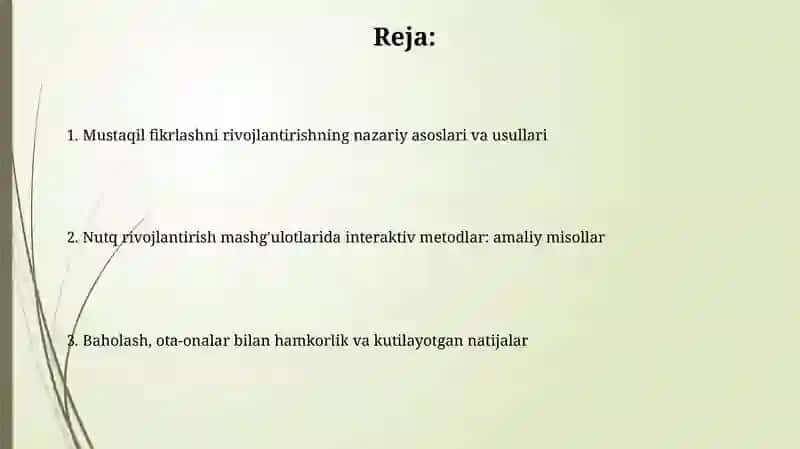 Bolalarni nutq o'stirish mashg'ulotlarida mustaqil fikrlashga o'rgatish metodikasi 2