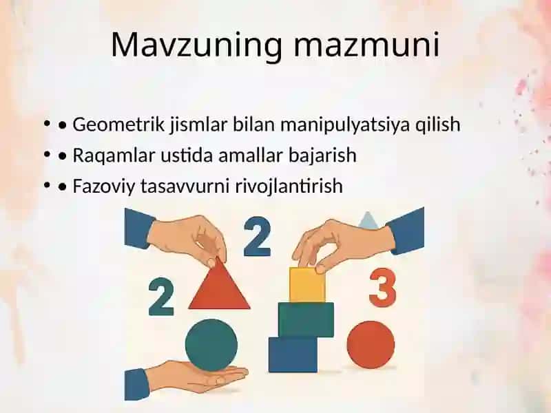 Geometrik jismlar va raqamlar bilan harakat qilish, Matematik haqiqatni rivoyatlash 2