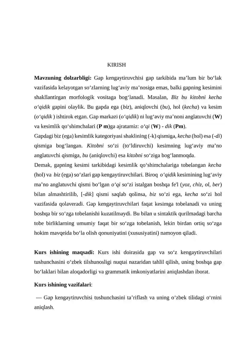 Badiiy Nutqda Gap Kengaytiruvchilari 2