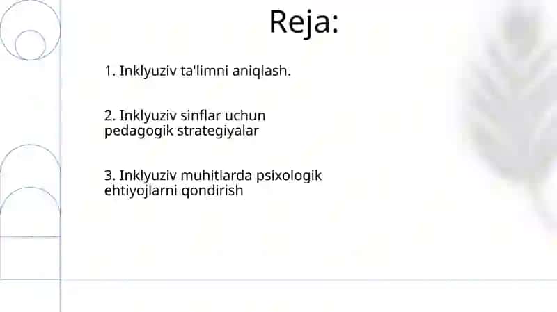 Inklyuziv talimning tashkil etishning pedagogik psixologik aspektlari 2