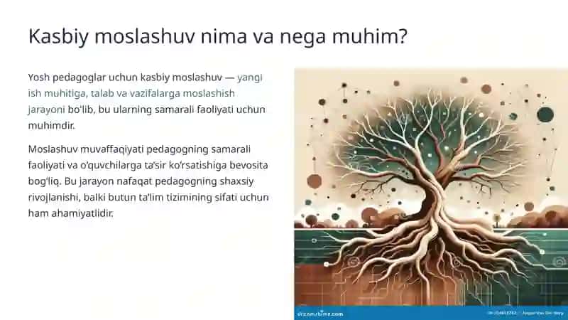 Yosh pedagog kadrlarning kasbiy moslashuvini amalga oshirishda stajorlik faoliyatining oʻrni 2