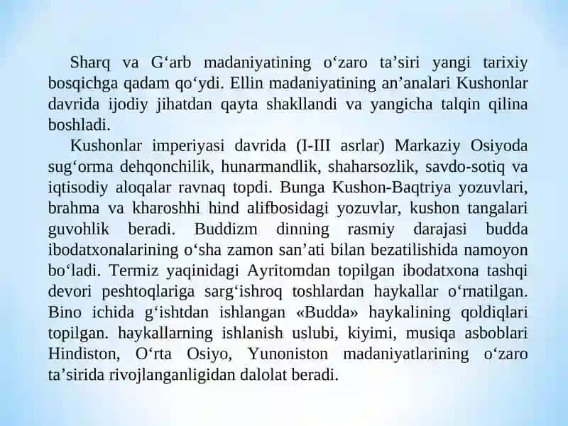 Sharq va g’arb uyg’onish davri madaniyati 2