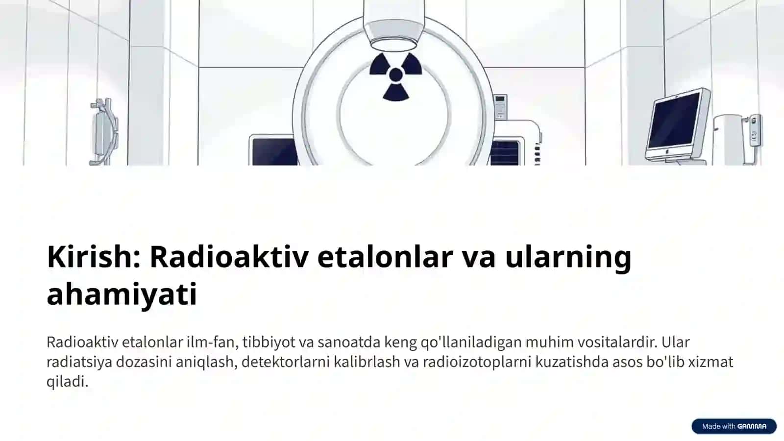 Kaliy xlorididan radioaktiv etalon tayyorlash: Aktivligini hisoblash 2