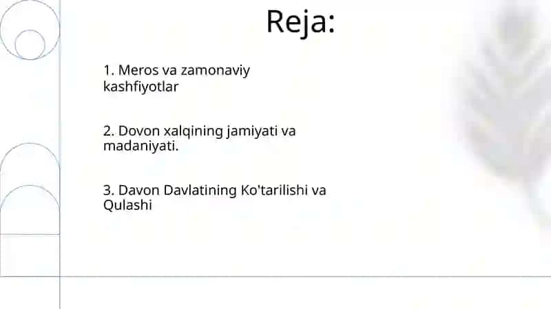 Qadimgi Dovon davlati haqida 2