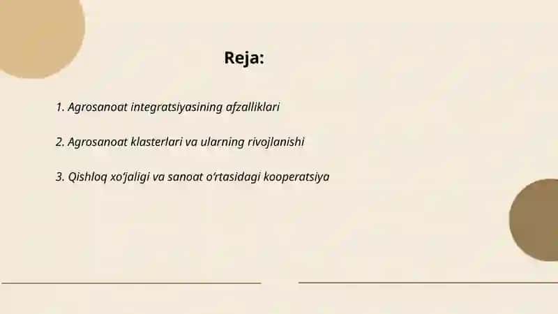 Agrosanoat intigratsiyasi 2