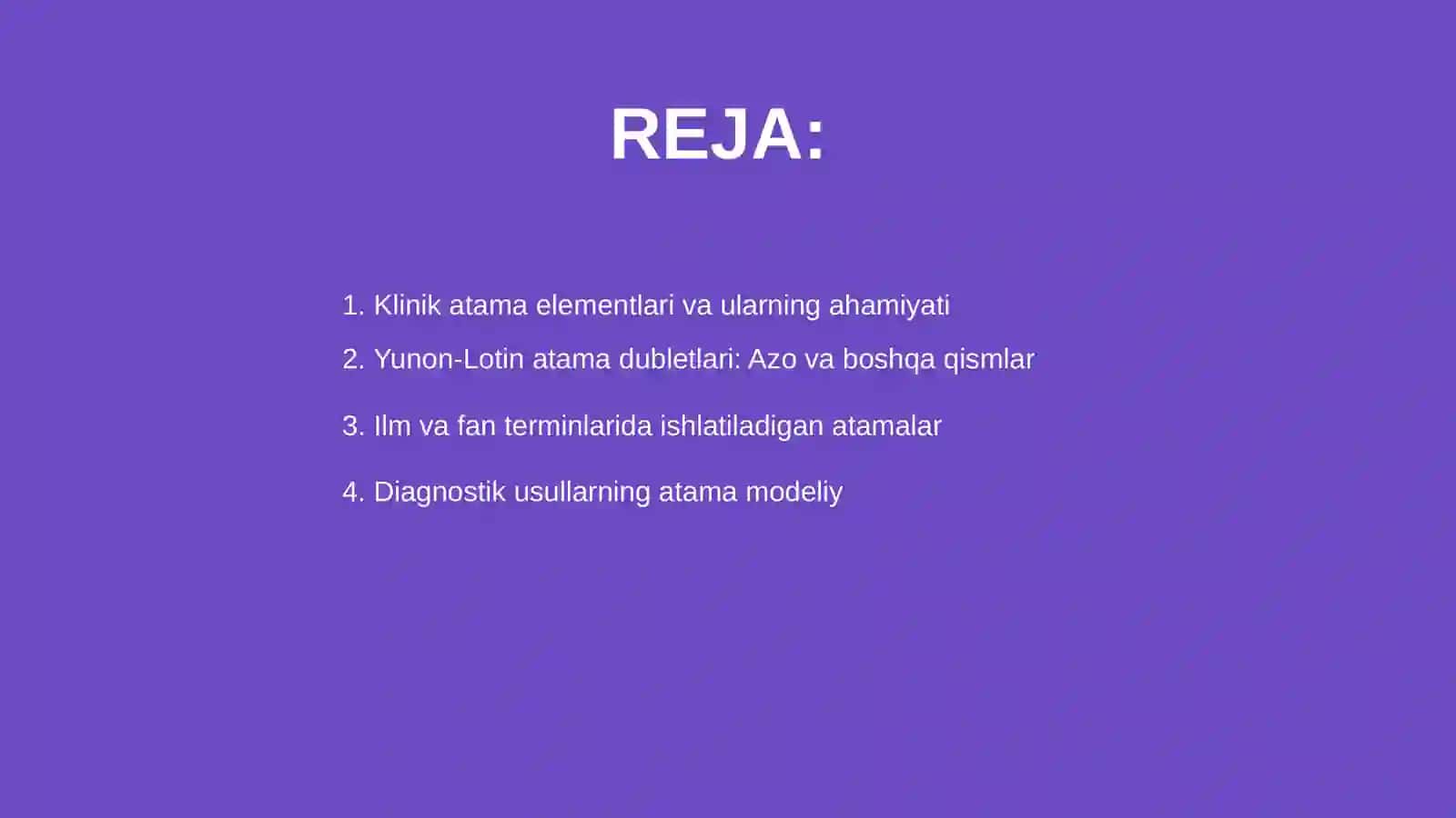 Klinik terminlar yasovchi atama elementlar 2