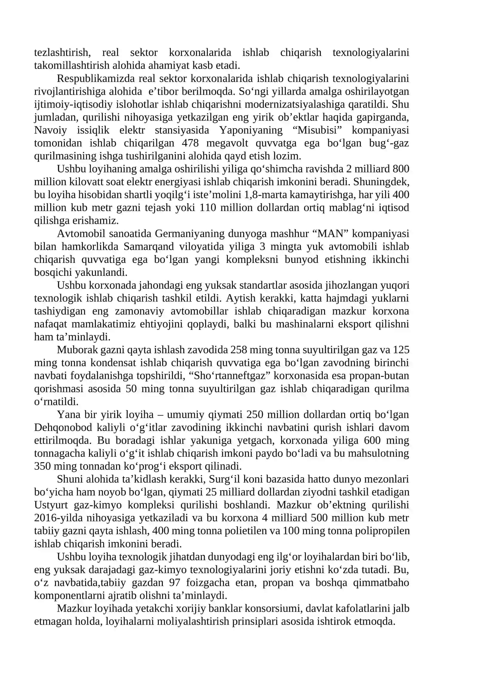 Real sektor korxonalarida ishlab chiqarish texnologiyalar fanining predmeti, ahamiyati va vazifalari 2