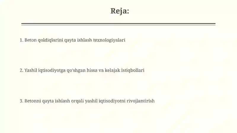 Betonni qayta ishlash texnologiyalari 2