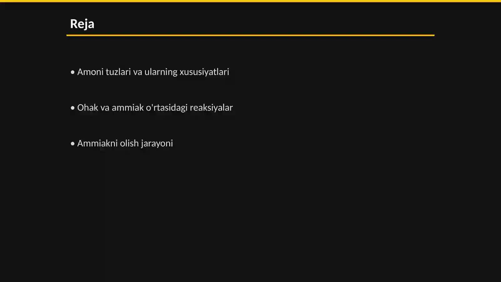 Amoni tuzlaridan ohak tasirida ammiak olish va uni xossalarni órganish 2