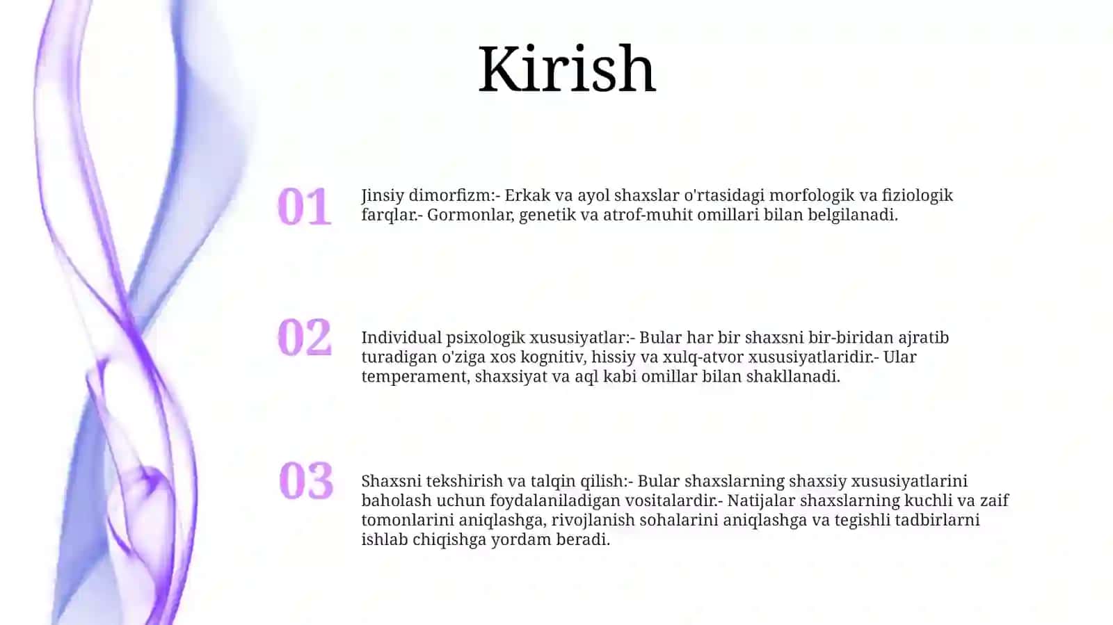 Jinsiy Dimorfizm Va Individning Psixologik Tavsifi. Mavzusida Keys Stadiy Va Yechimi 2