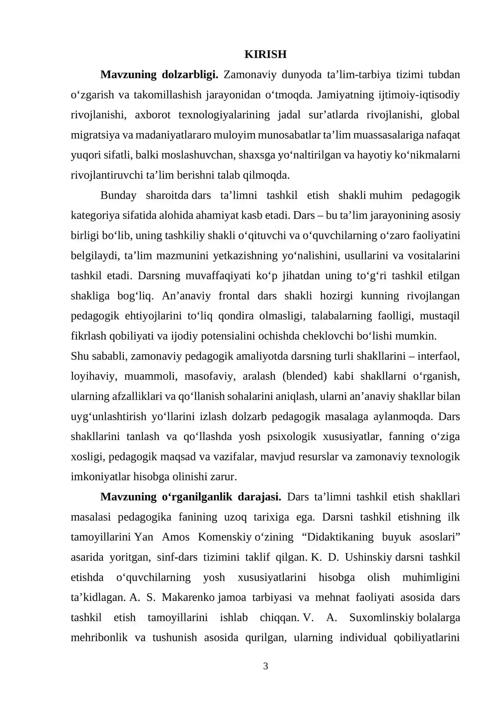 Dars ta’limni tashkil etish shakllari va ularning pedagogik samaradorligi 2