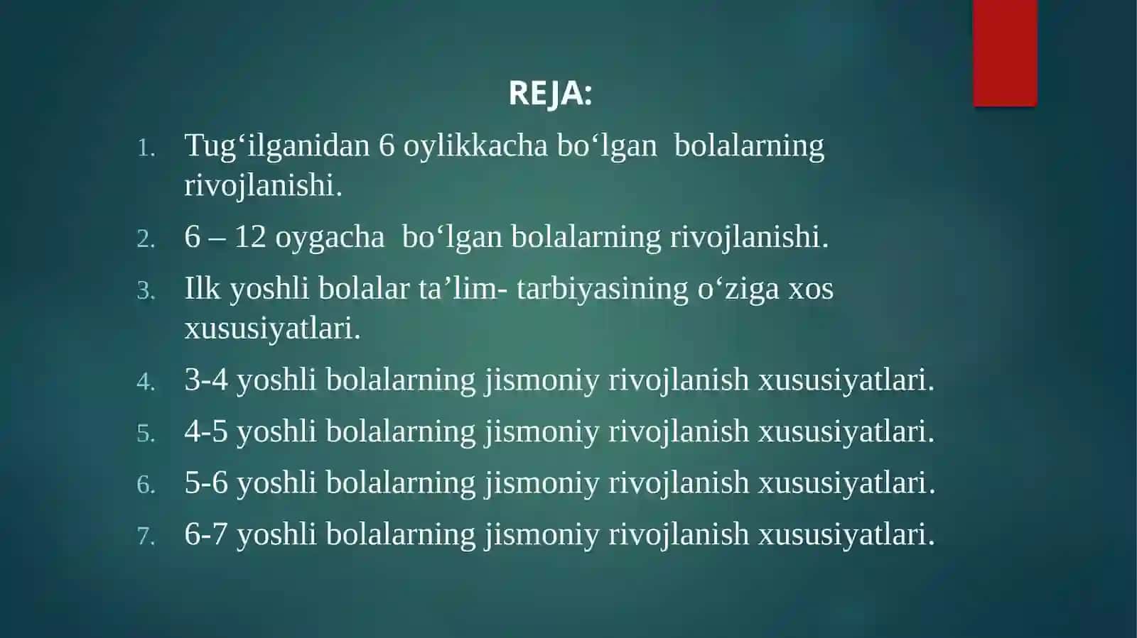 Maktabgacha yoshdagi bolalarni rivojlanishining o‘ziga xos xususiyatlari 2