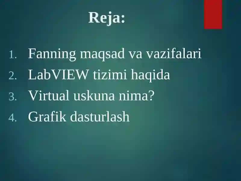 Dasturlashtillari bazasida texnik ilovalar 2