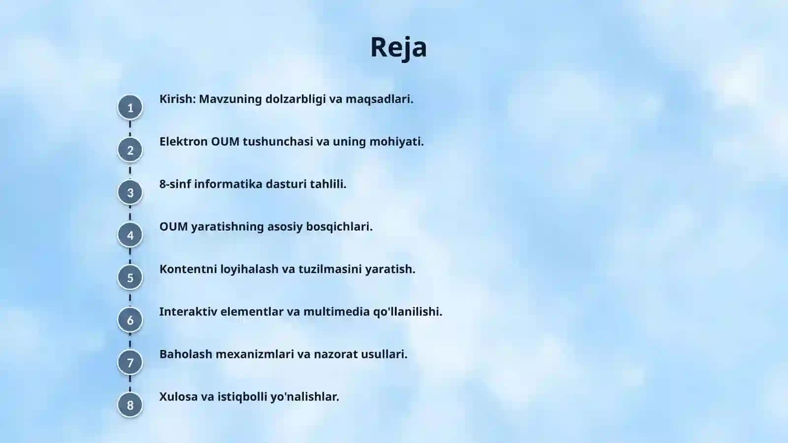 8-sinf informatika va axborot texnalogiyalari fanidan elektron o'quv-uslubiy majmua yaratish metodikasi 2