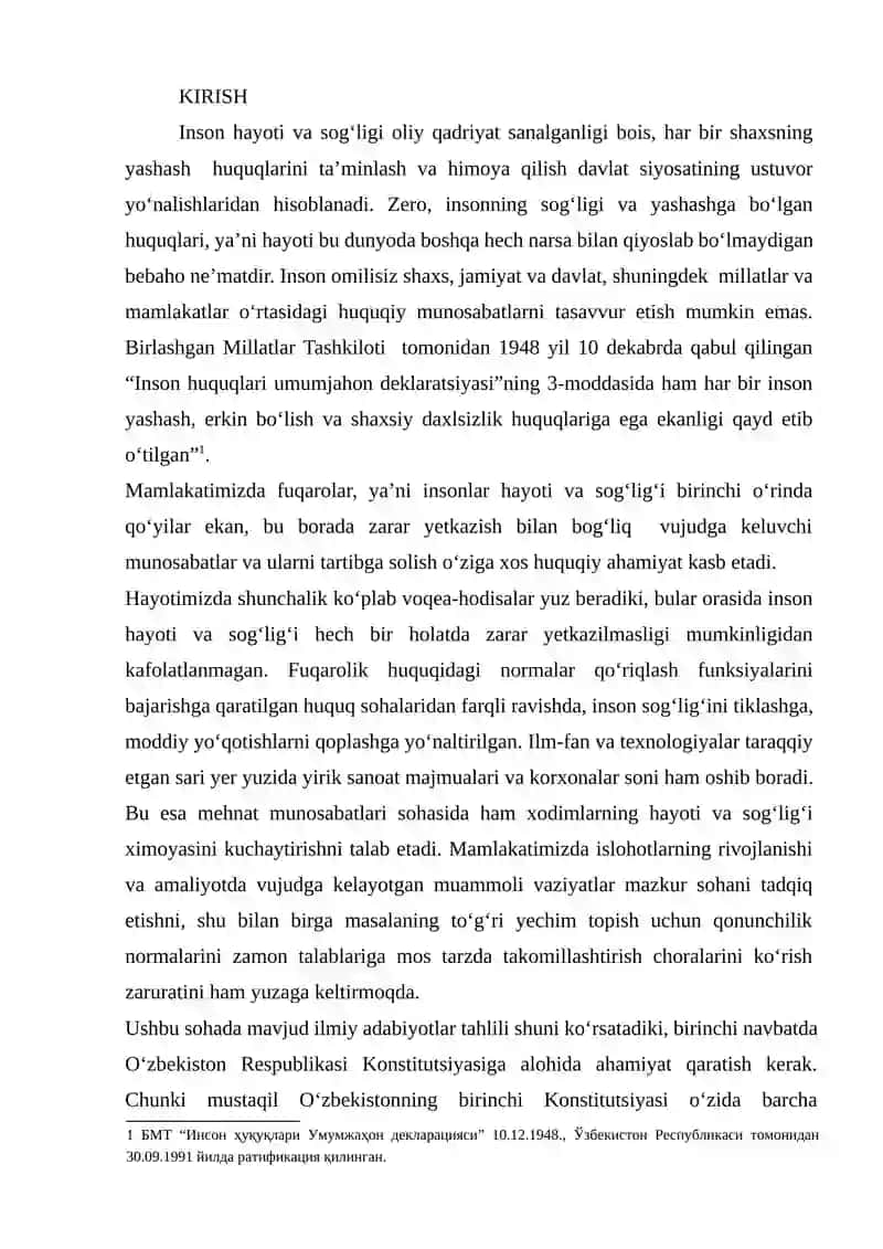 Fuqaroning Hayoti va Sog'lig'iga Yetkazilgan Zararning O'rnini Qoplashing 2