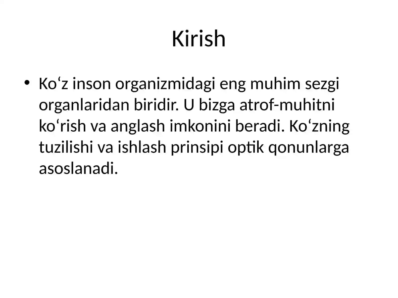 Ko‘z – optik sistema sifatida 2